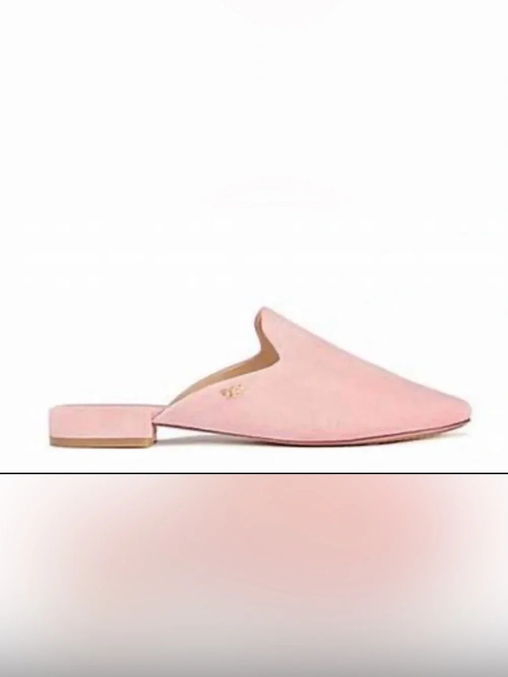 Tory Burch Pink Suede Backless Loafers
